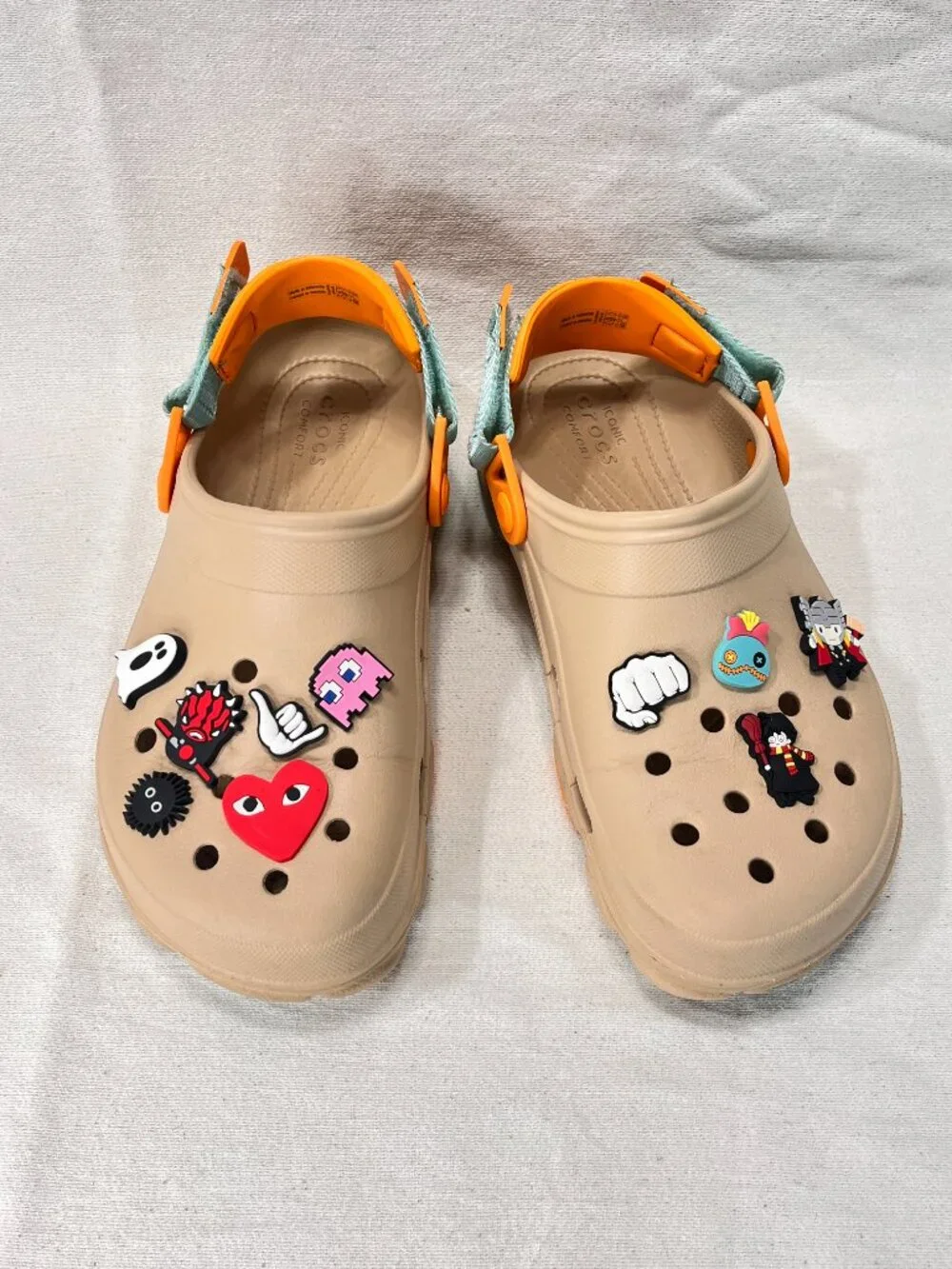 Crocs Classic All-Terrain Clogs Chai/Multi Size 8M 10W Tan Orange Blue ATC